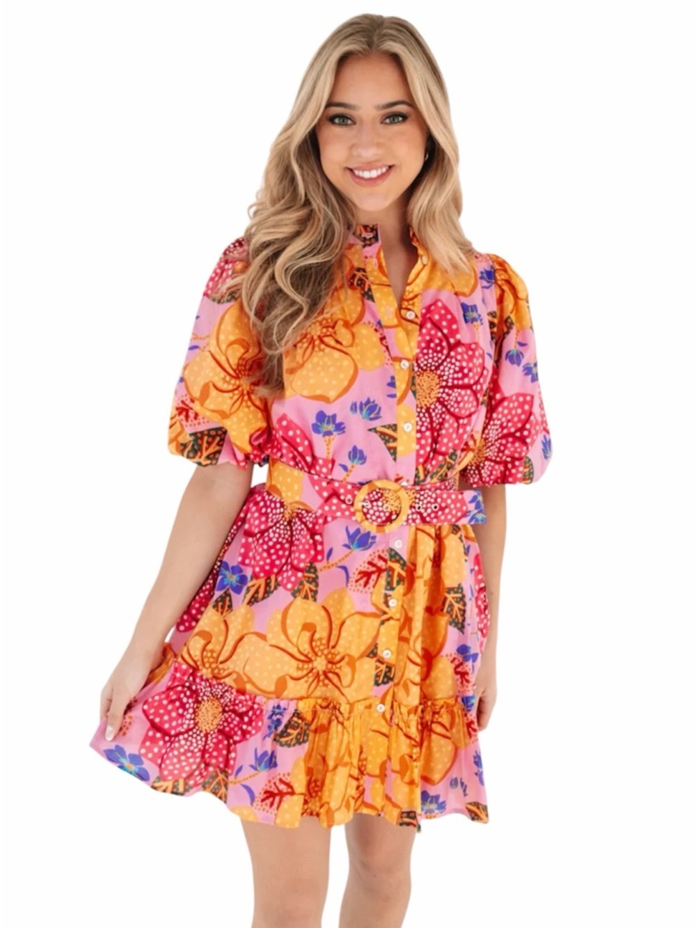 J. Marie The Emerson Belted Dress Size S